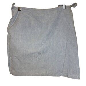 High Sierra Womens Chambray Wrap Skirt Size 16 100% Cotton Light Blue